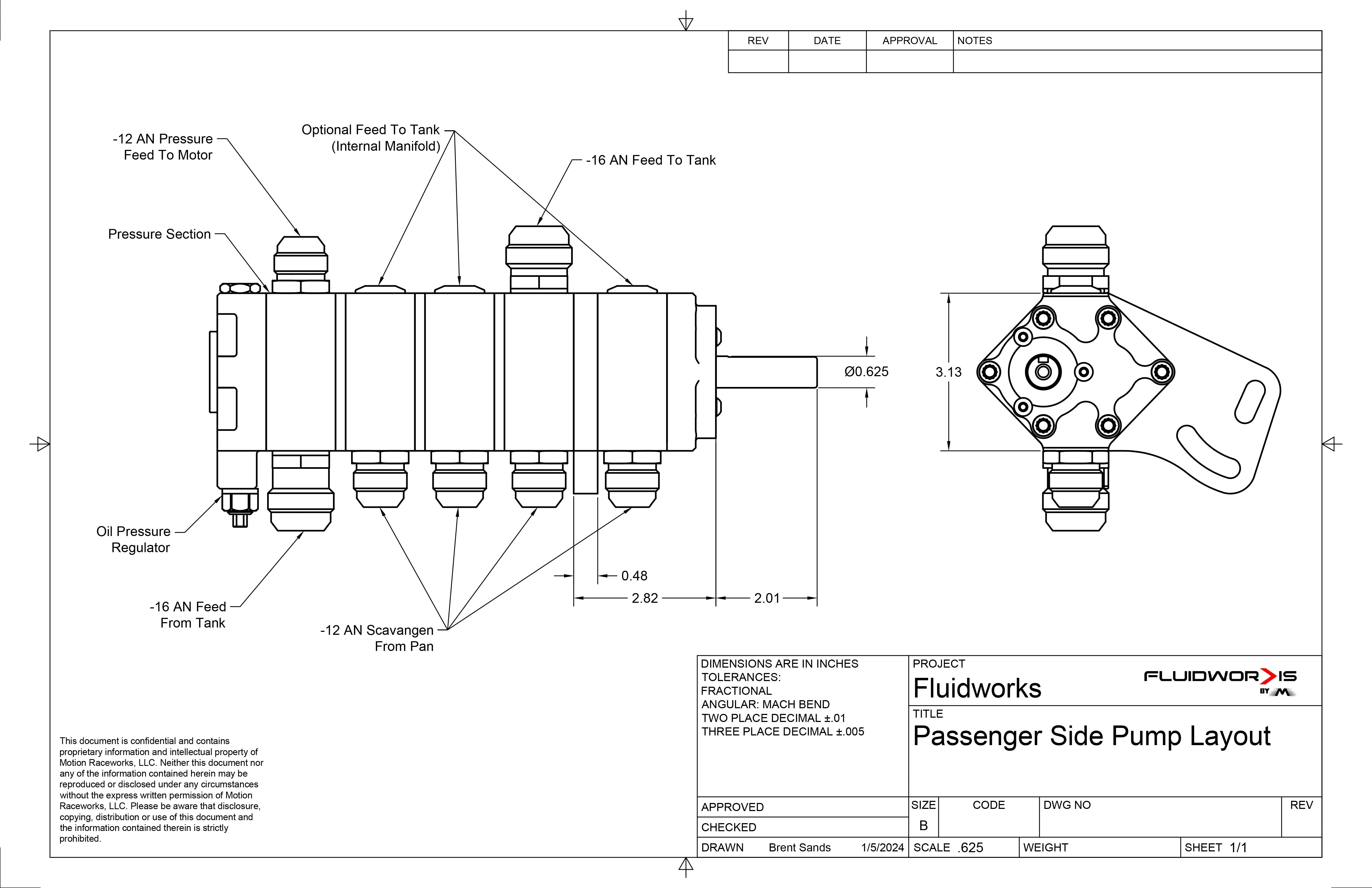 Fluidworks 5 Stage Belt Drive Racing Dry Sump Oil Pump 5-500-Fluidworks-Motion Raceworks