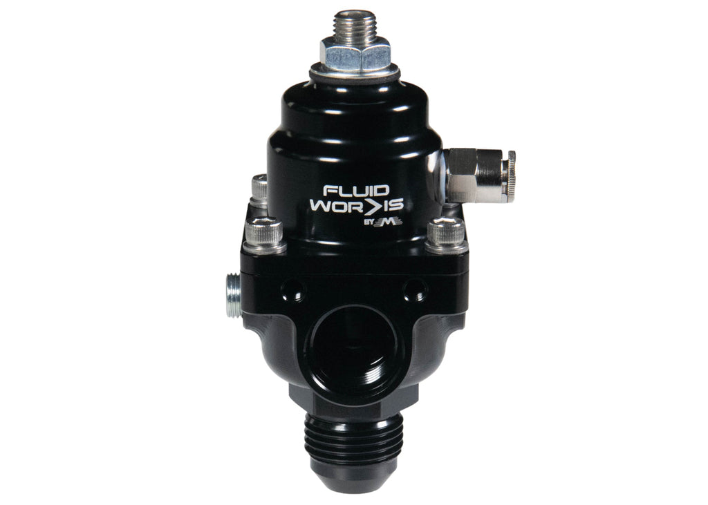 Fluidworks 3-6 gpm Fuel Pressure Regulator 35-120 psi 180 Degree Fittings-Fluidworks-Motion Raceworks