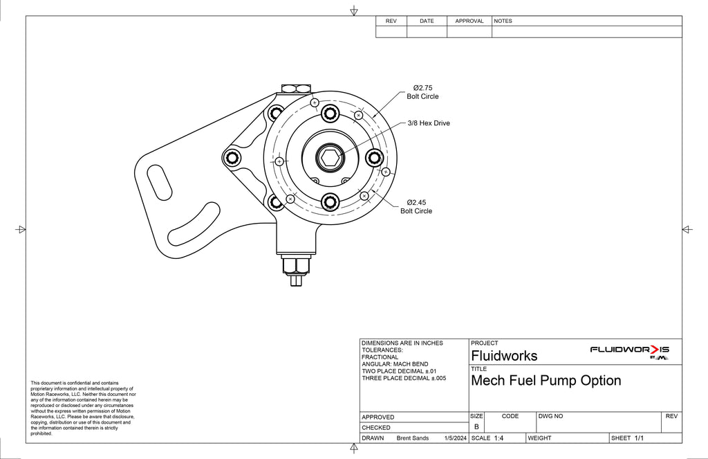 Fluidworks 3 Stage Belt Drive Racing Dry Sump Oil Pump (Standard Rotation) 5-300-FluidWorks-Motion Raceworks