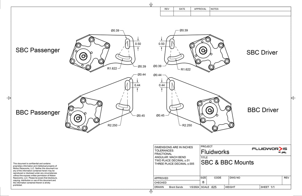 Fluidworks 3 Stage Belt Drive Racing Dry Sump Oil Pump (Standard Rotation) 5-300-FluidWorks-Motion Raceworks